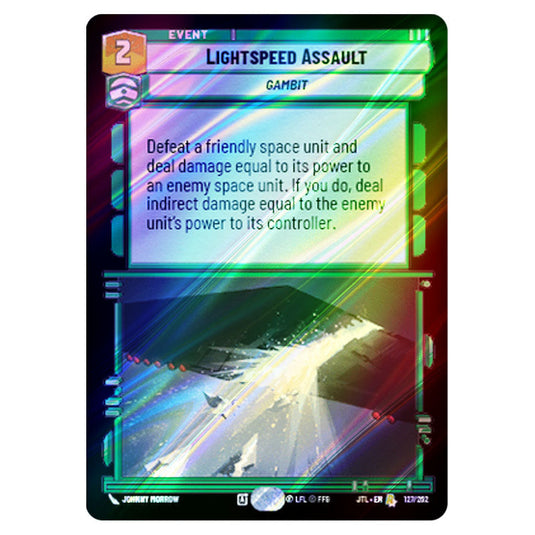 Lightspeed Assault Rare card from the Star Wars Unlimited set Jump to Lightspeed