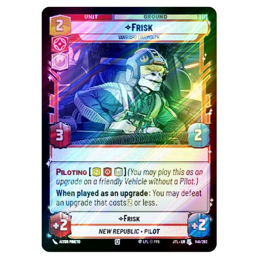 Frisk Vanguard Loudmouth Uncommon card from the Star Wars Unlimited set Jump to Lightspeed