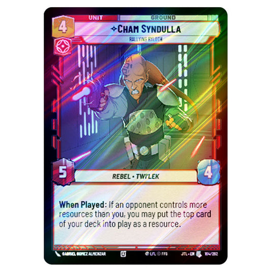 Cham Syndulla Rallying Ryloth Uncommon card from the Star Wars Unlimited set Jump to Lightspeed