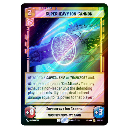 Superheavy Ion Cannon Rare card from the Star Wars Unlimited set Jump to Lightspeed