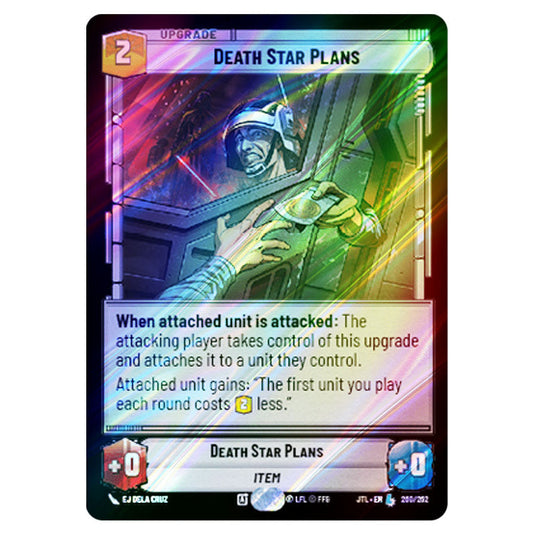 Death Star Plans Legendary card from the Star Wars Unlimited set Jump to Lightspeed