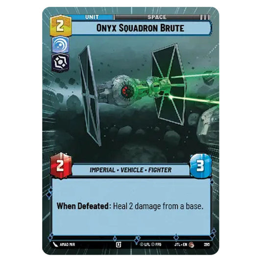 Onyx Squadron Brute Common card from the Star Wars Unlimited set Jump to Lightspeed