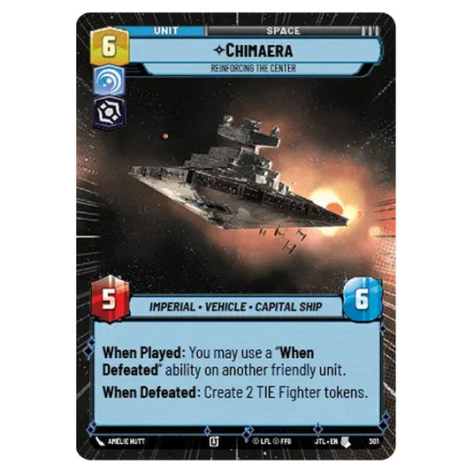 Chimaera Reinforcing the Center Uncommon card from the Star Wars Unlimited set Jump to Lightspeed