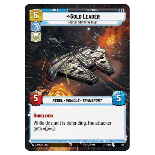 Gold Leader Fastest Ship in the Fleet Uncommon card from the Star Wars Unlimited set Jump to Lightspeed