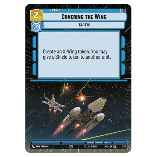 Covering the Wing Common card from the Star Wars Unlimited set Jump to Lightspeed
