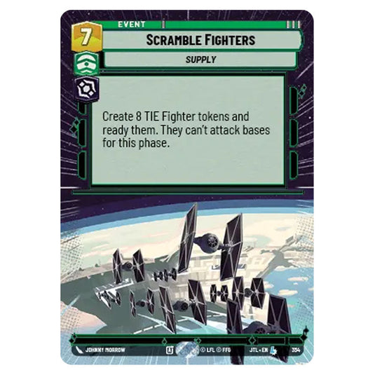 Scramble Fighters Legendary card from the Star Wars Unlimited set Jump to Lightspeed