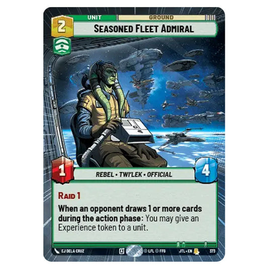 Seasoned Fleet Admiral Rare card from the Star Wars Unlimited set Jump to Lightspeed
