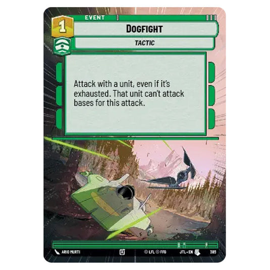 Dogfight Uncommon card from the Star Wars Unlimited set Jump to Lightspeed