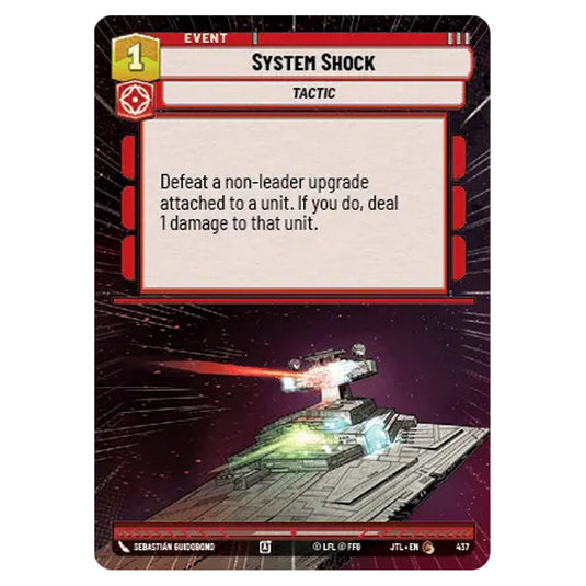System Shock Common card from the Star Wars Unlimited set Jump to Lightspeed