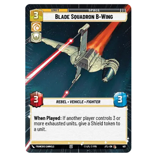 Blade Squadron B-Wing Common card from the Star Wars Unlimited set Jump to Lightspeed