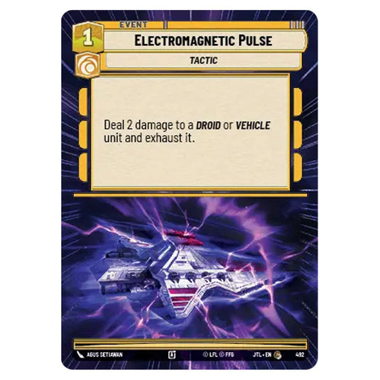 Electromagnetic Pulse Common card from the Star Wars Unlimited set Jump to Lightspeed