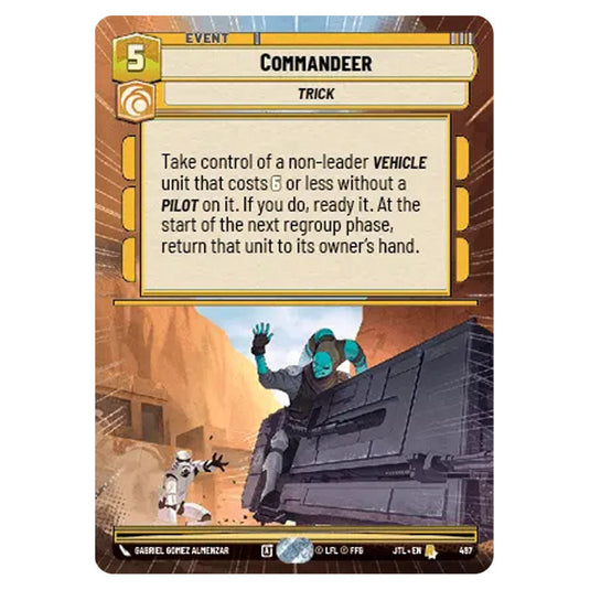 Commandeer Rare card from the Star Wars Unlimited set Jump to Lightspeed