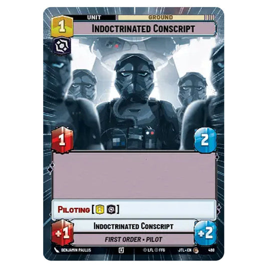 Indoctrinated Conscript Common card from the Star Wars Unlimited set Jump to Lightspeed
