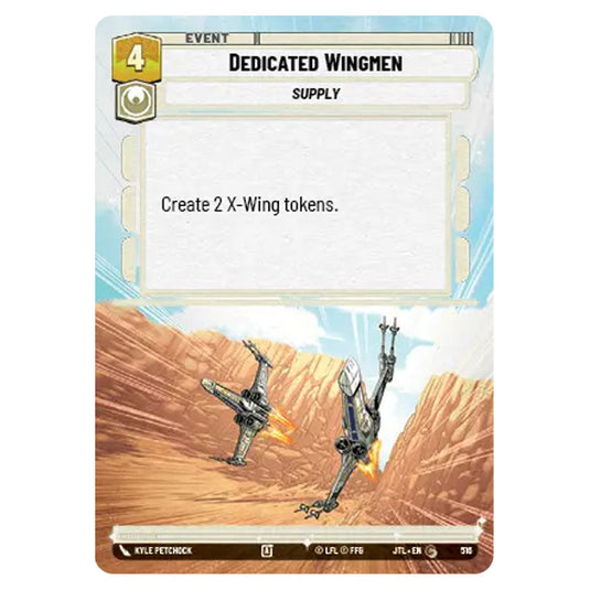 Dedicated Wingmen Common card from the Star Wars Unlimited set Jump to Lightspeed