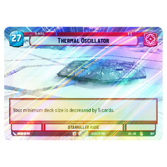 Thermal Oscillator Rare card from the Star Wars Unlimited set Jump to Lightspeed
