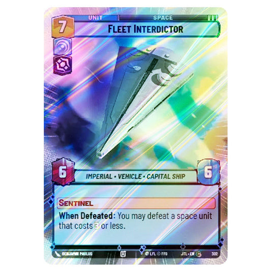 Fleet Interdictor Common card from the Star Wars Unlimited set Jump to Lightspeed