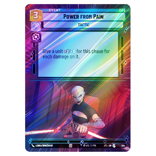 Power from Pain Uncommon card from the Star Wars Unlimited set Jump to Lightspeed