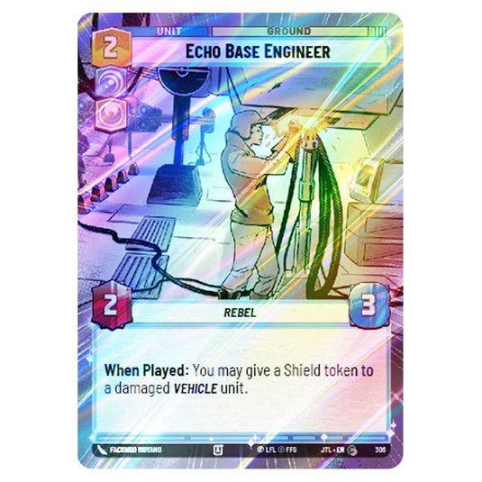 Echo Base Engineer Common card from the Star Wars Unlimited set Jump to Lightspeed