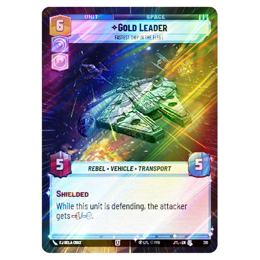 Gold Leader Fastest Ship in the Fleet Uncommon card from the Star Wars Unlimited set Jump to Lightspeed
