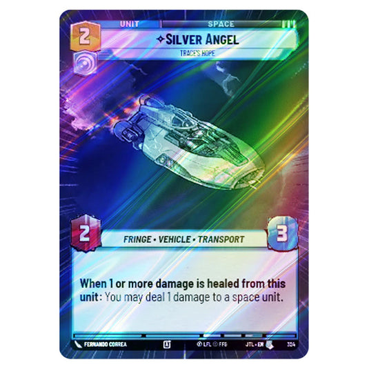 Silver Angel Trace's Hope Uncommon card from the Star Wars Unlimited set Jump to Lightspeed