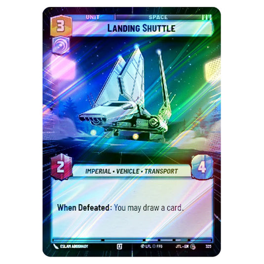 Landing Shuttle Common card from the Star Wars Unlimited set Jump to Lightspeed