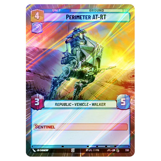 Perimeter AT-RT Common card from the Star Wars Unlimited set Jump to Lightspeed