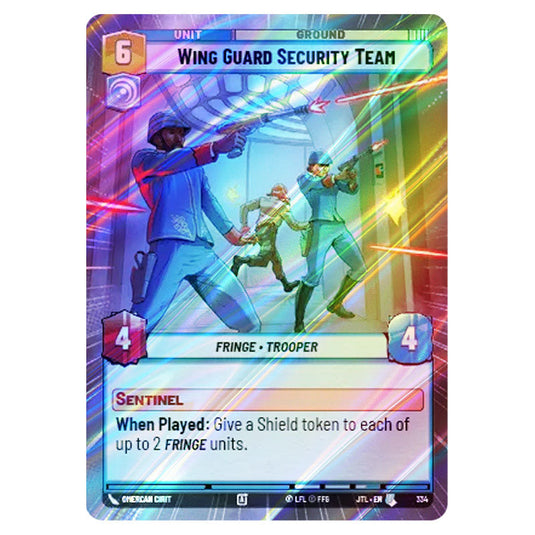 Wing Guard Security Team Uncommon card from the Star Wars Unlimited set Jump to Lightspeed