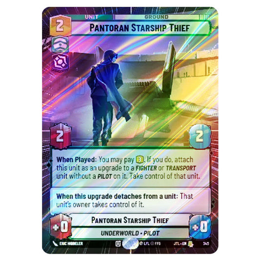 Pantoran Starship Thief Rare card from the Star Wars Unlimited set Jump to Lightspeed