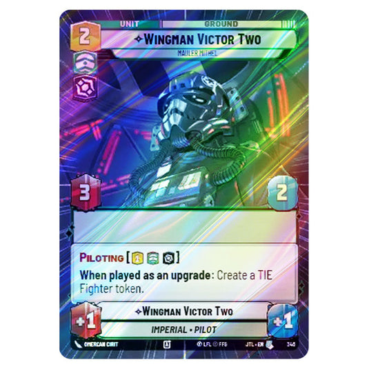 Wingman Victor Two Mauler Mithel Uncommon card from the Star Wars Unlimited set Jump to Lightspeed