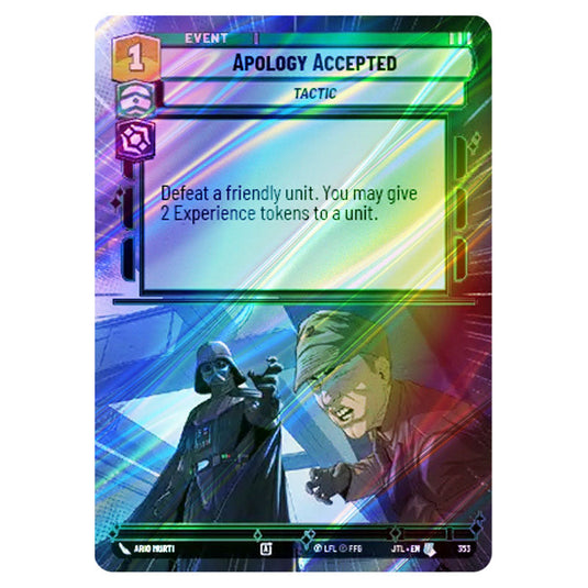 Apology Accepted Uncommon card from the Star Wars Unlimited set Jump to Lightspeed