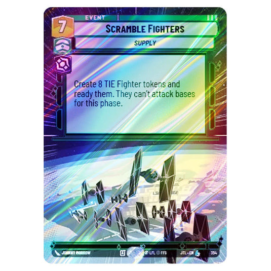 Scramble Fighters Legendary card from the Star Wars Unlimited set Jump to Lightspeed