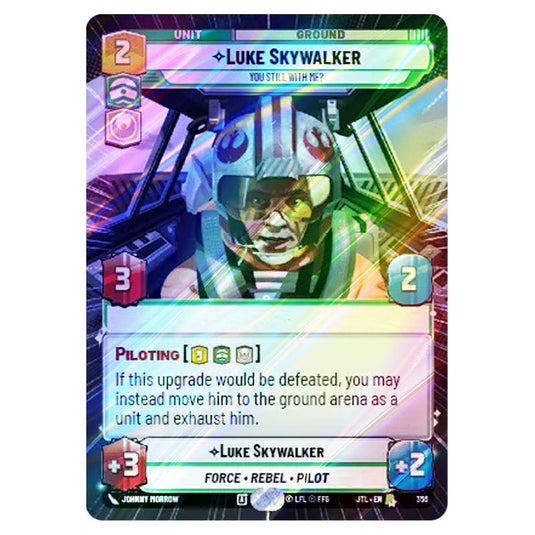 Luke Skywalker You Still With Me? Rare card from the Star Wars Unlimited set Jump to Lightspeed