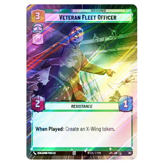 Veteran Fleet Officer Common card from the Star Wars Unlimited set Jump to Lightspeed