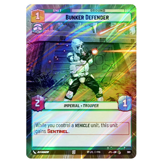 Bunker Defender Common card from the Star Wars Unlimited set Jump to Lightspeed