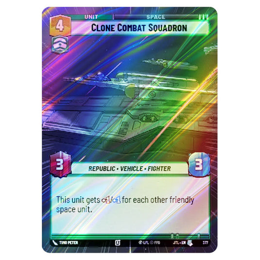 Clone Combat Squadron Uncommon card from the Star Wars Unlimited set Jump to Lightspeed