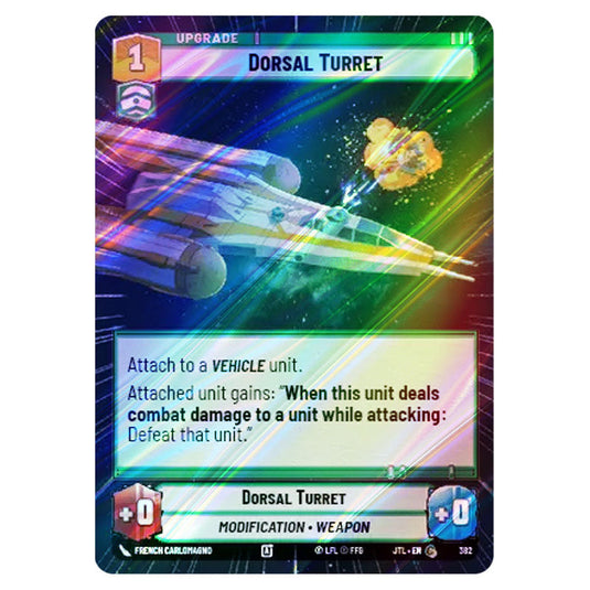 Dorsal Turret Common card from the Star Wars Unlimited set Jump to Lightspeed