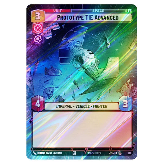 Prototype TIE Advanced Common card from the Star Wars Unlimited set Jump to Lightspeed