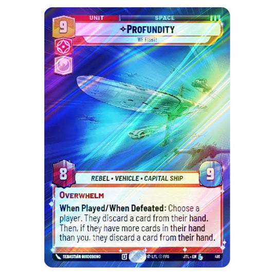 Profundity We Fight! Legendary card from the Star Wars Unlimited set Jump to Lightspeed