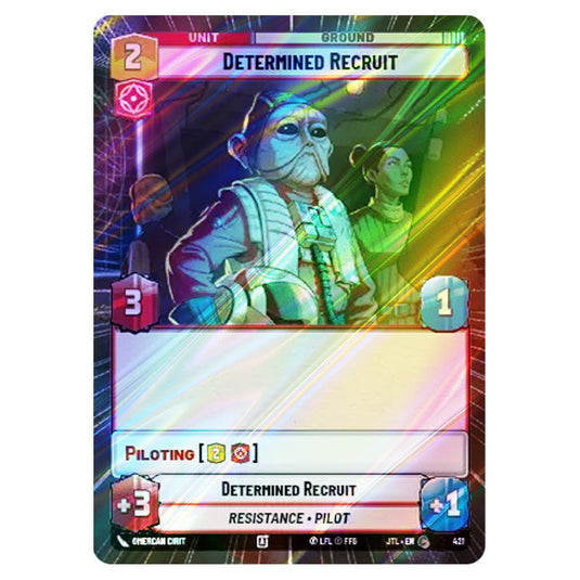 Determined Recruit Common card from the Star Wars Unlimited set Jump to Lightspeed
