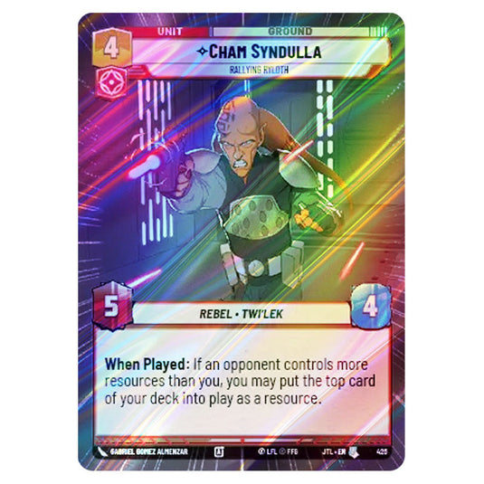 Cham Syndulla Rallying Ryloth Uncommon card from the Star Wars Unlimited set Jump to Lightspeed