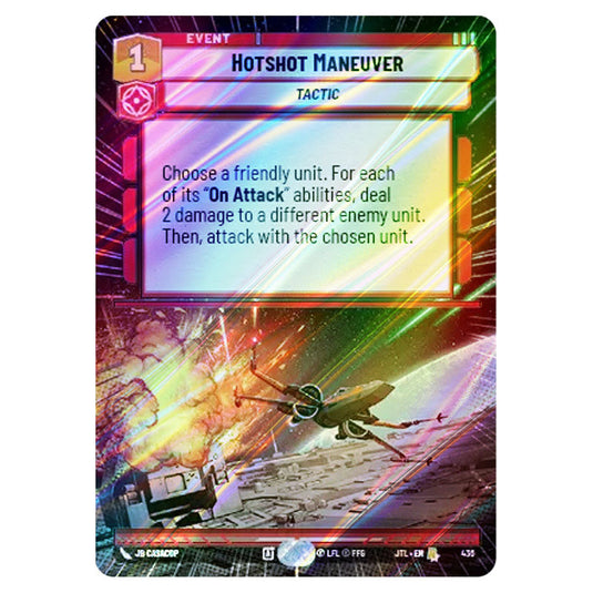 Hotshot Maneuver Rare card from the Star Wars Unlimited set Jump to Lightspeed