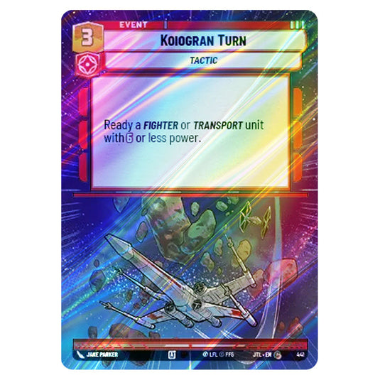 Koiogran Turn Common card from the Star Wars Unlimited set Jump to Lightspeed