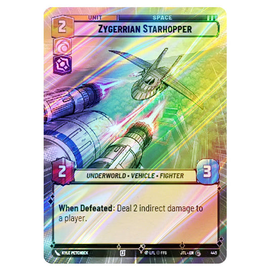 Zygerrian Starhopper Common card from the Star Wars Unlimited set Jump to Lightspeed