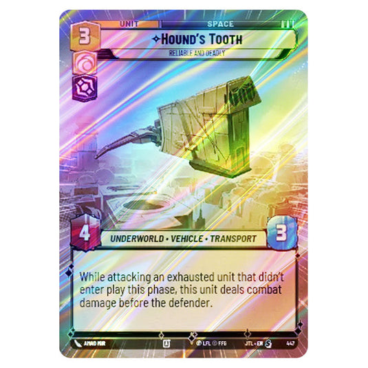 Hound's Tooth Reliable and Deadly Special card from the Star Wars Unlimited set Jump to Lightspeed
