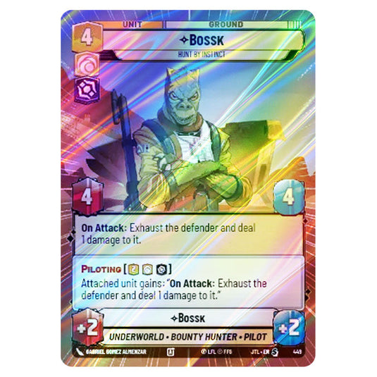 Bossk Hunt By Instinct Special card from the Star Wars Unlimited set Jump to Lightspeed