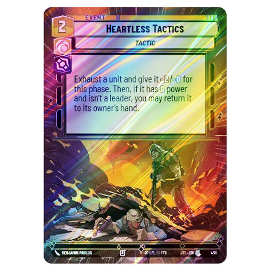 Heartless Tactics Uncommon card from the Star Wars Unlimited set Jump to Lightspeed