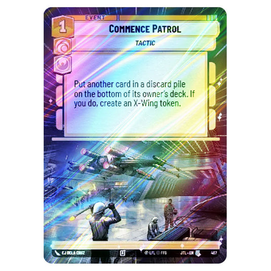 Commence Patrol Uncommon card from the Star Wars Unlimited set Jump to Lightspeed