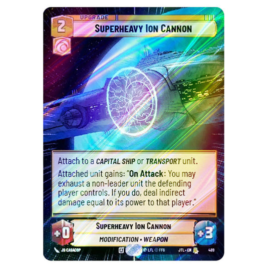 Superheavy Ion Cannon Rare card from the Star Wars Unlimited set Jump to Lightspeed
