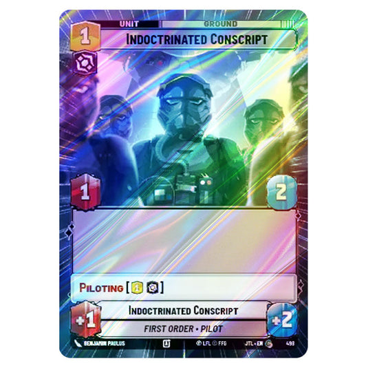 Indoctrinated Conscript Common card from the Star Wars Unlimited set Jump to Lightspeed