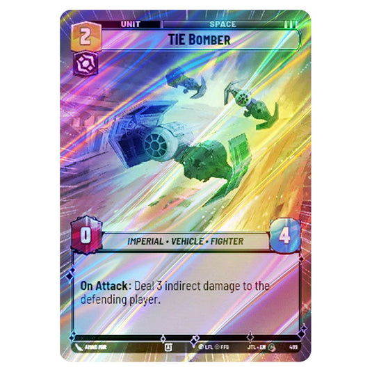 TIE Bomber Common card from the Star Wars Unlimited set Jump to Lightspeed